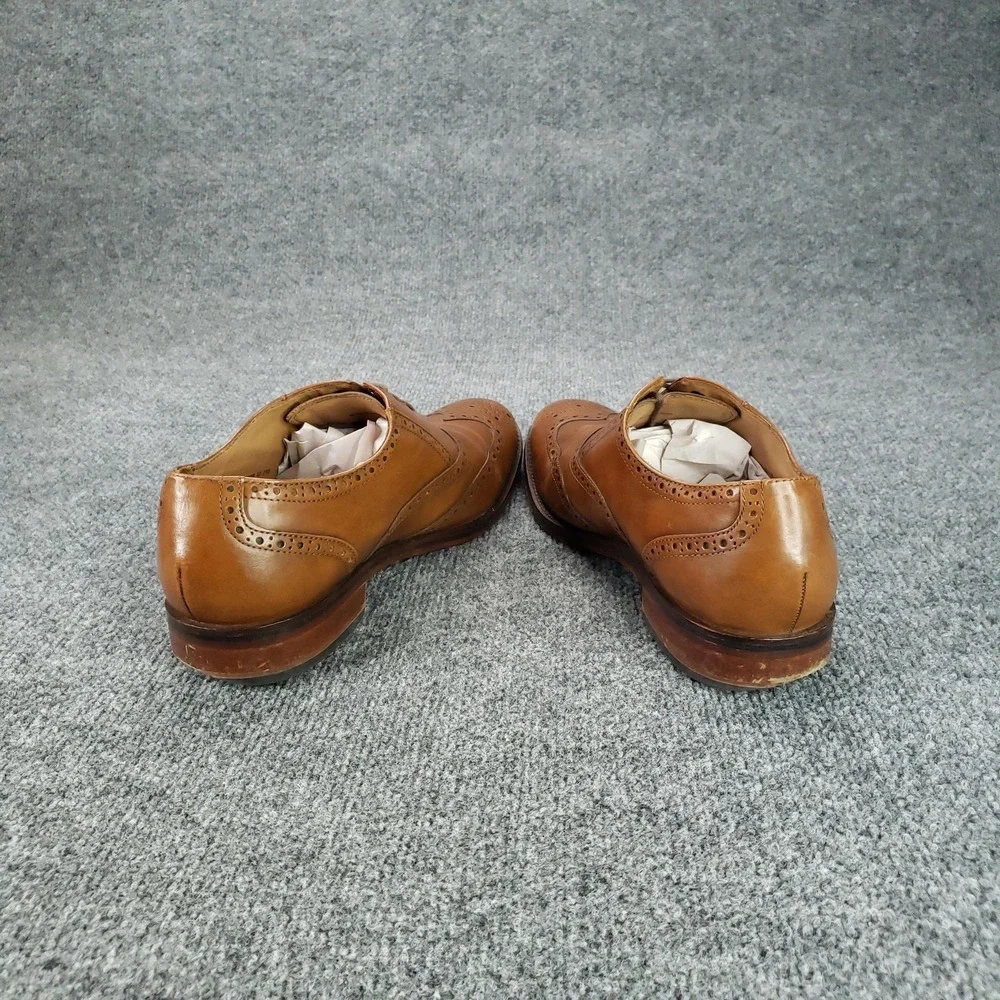 Cole Haan Grand.OS Shoes Mens Size 10.5 Brown‎ Leather Wingtip Dress Oxford